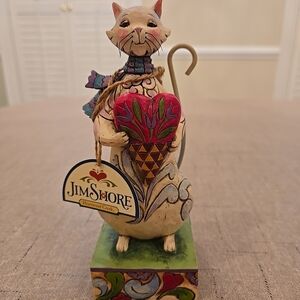 Jim Shore "Cozy Heart" Cat Figurine
